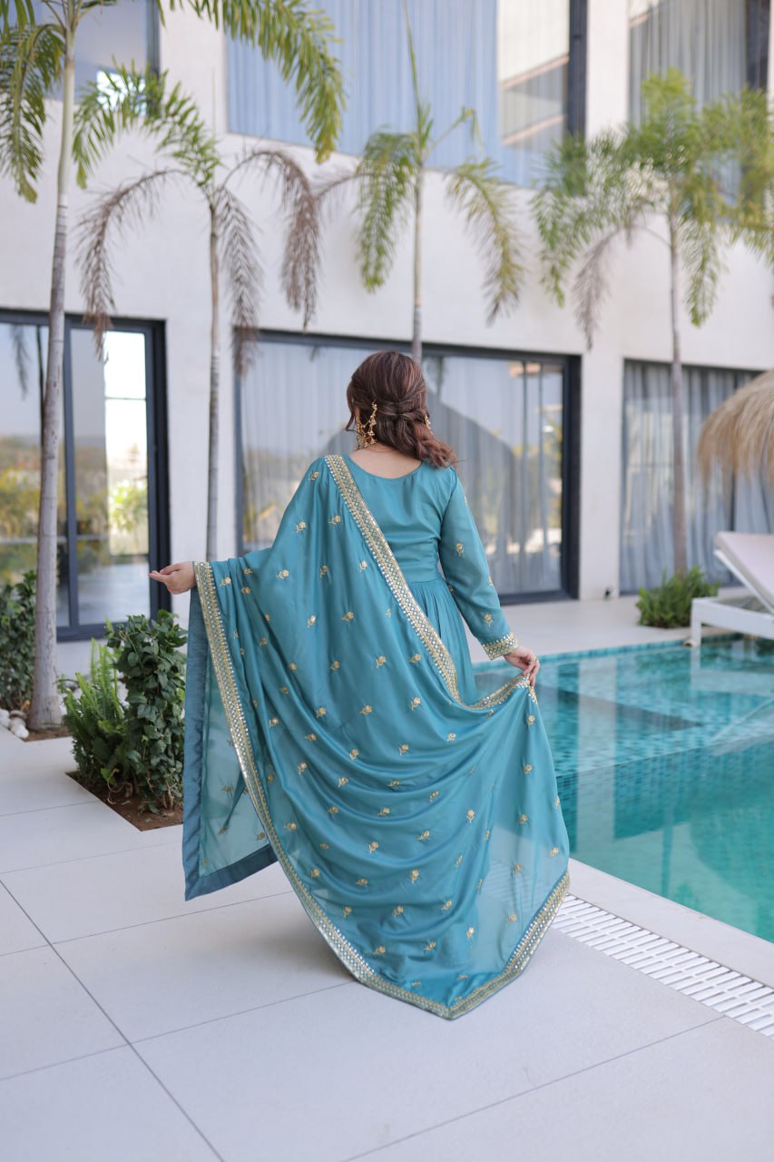 MAJESTIC SEQUINS SILK SHARARA SUIT