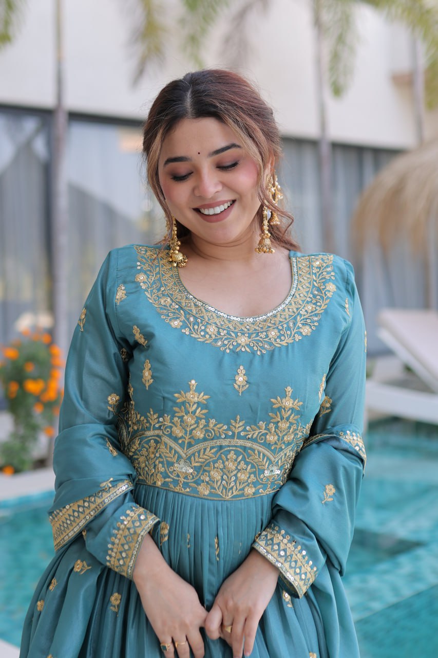 MAJESTIC SEQUINS SILK SHARARA SUIT