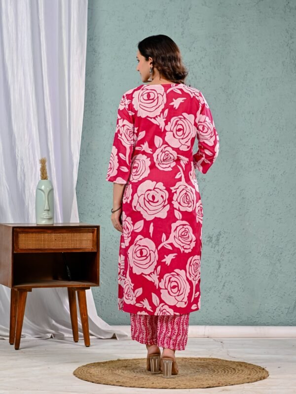 Vastrawala Elegant Prosin Print and Embroidered Kurta Set - Image 2