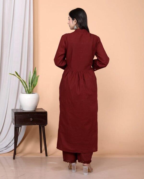 Vastrawala Embroidered Frock Kurta and Pant - Image 2