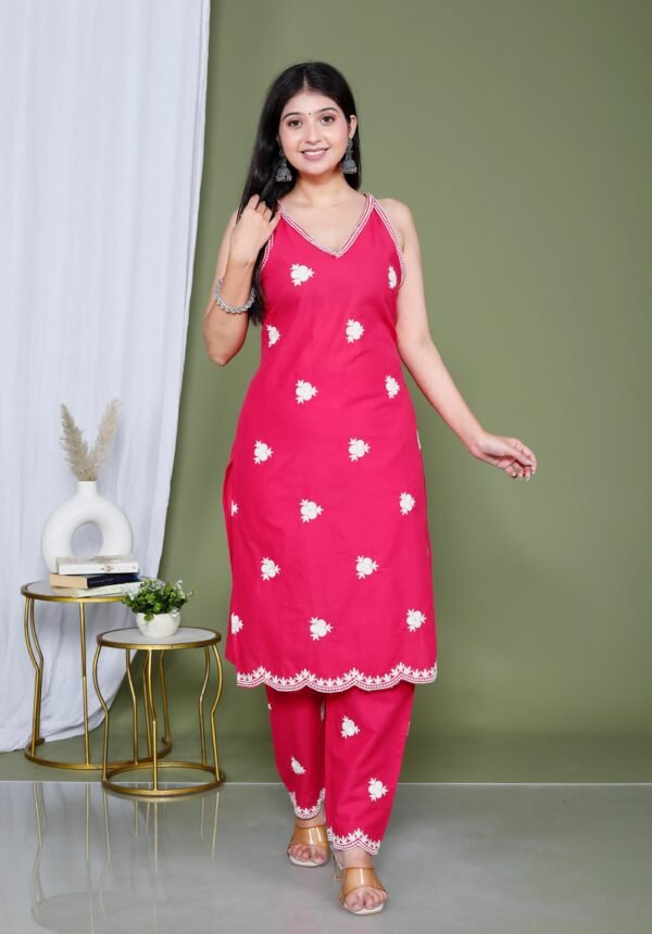 Vastrawala Cotton Kurta Set For Women - Image 4